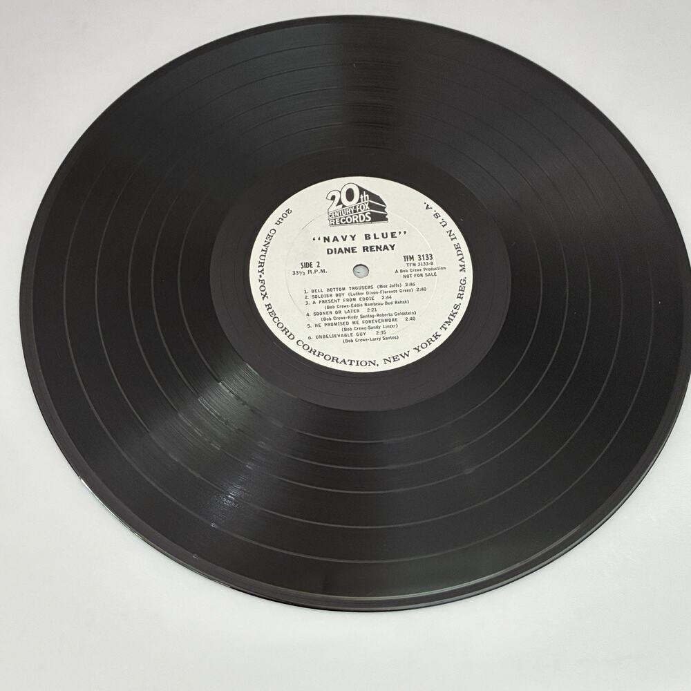 Diane Renay Navy Blue Vinyl LP 1964 20th Century Fox Records TFM 3133 Promo Mono - Picture 6 of 7